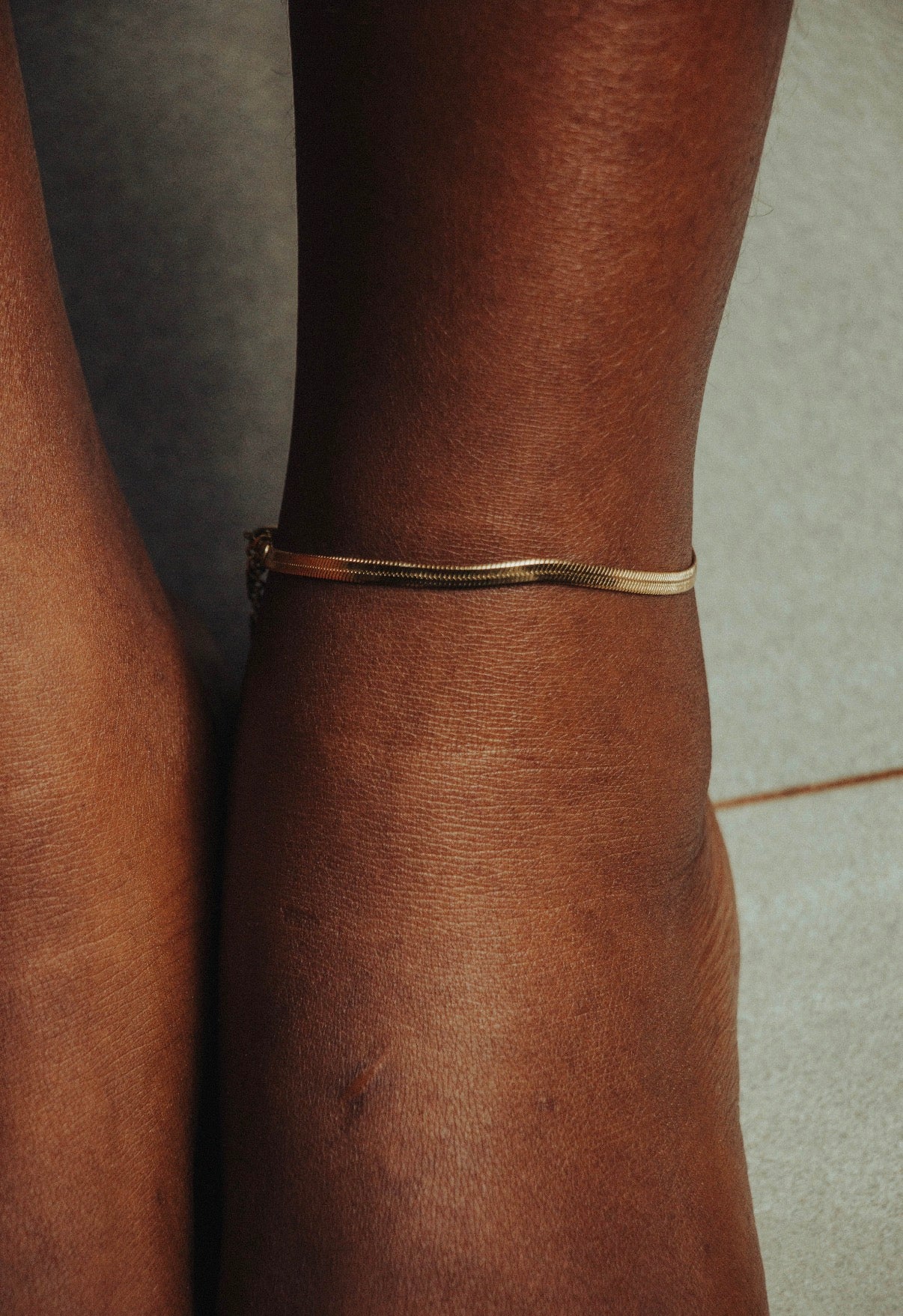Herringbone anklet