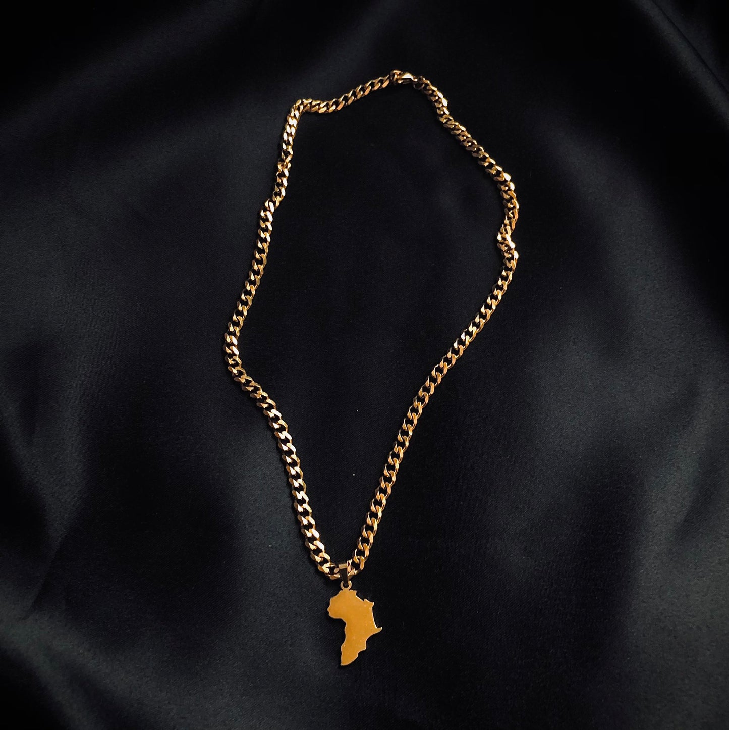Africa map necklace