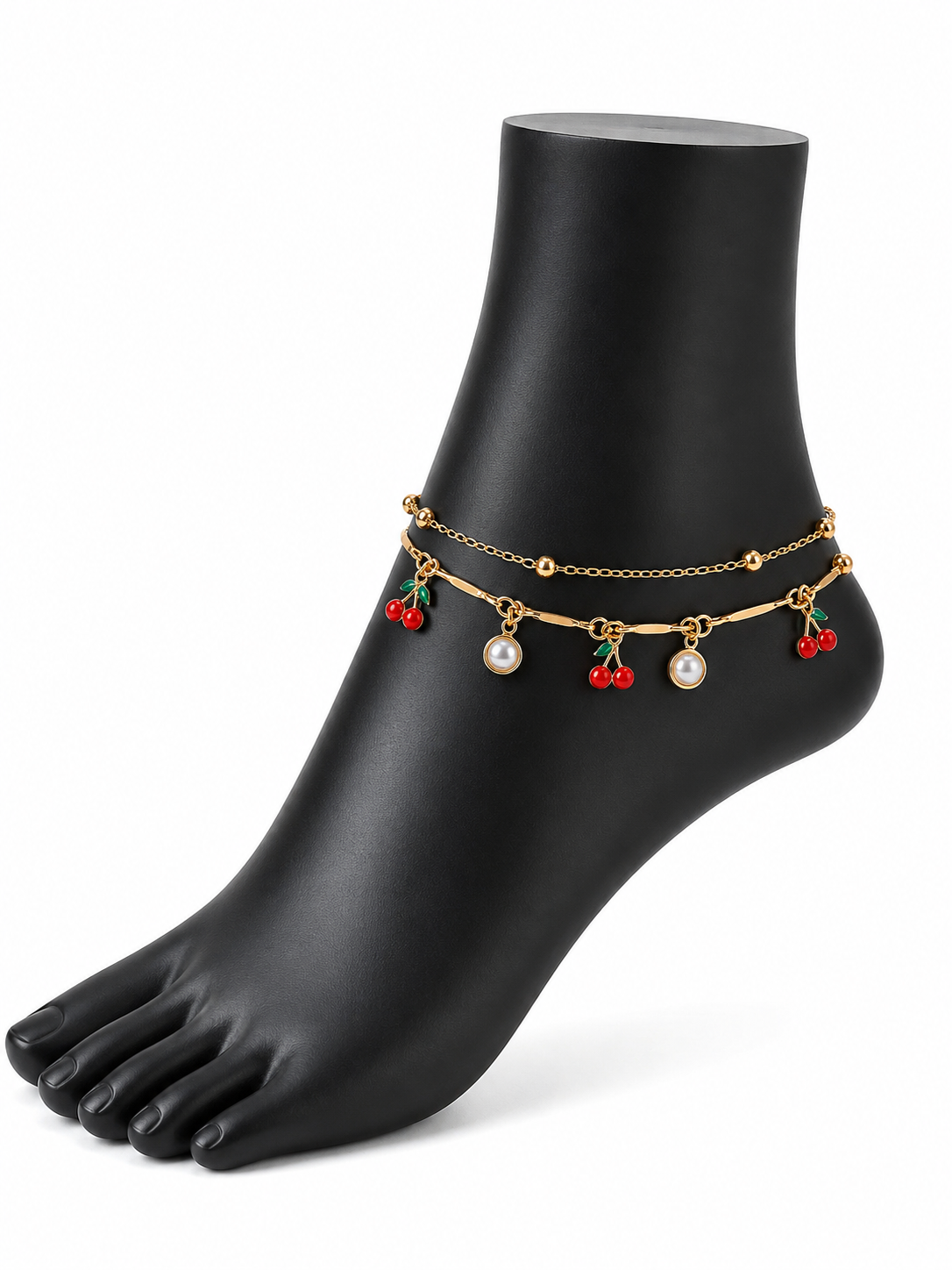 Cherry anklet