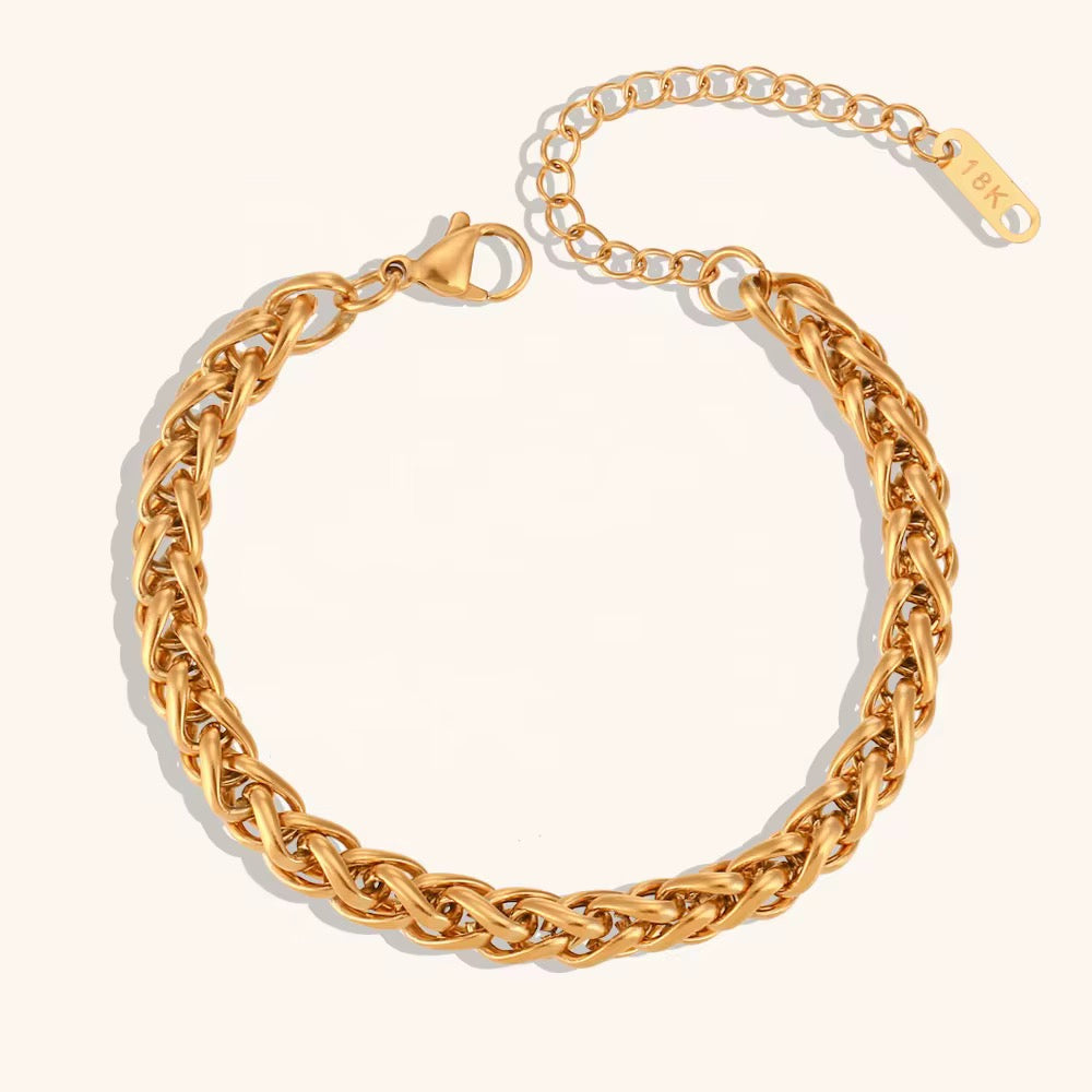 Woven wheat bracelet