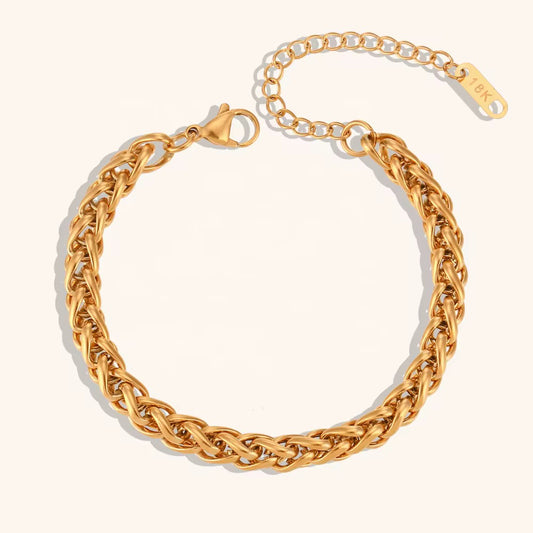 Woven wheat bracelet