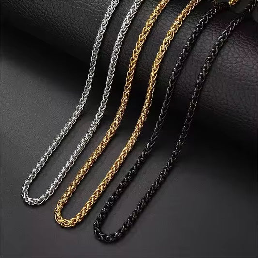 Woven wheat necklace