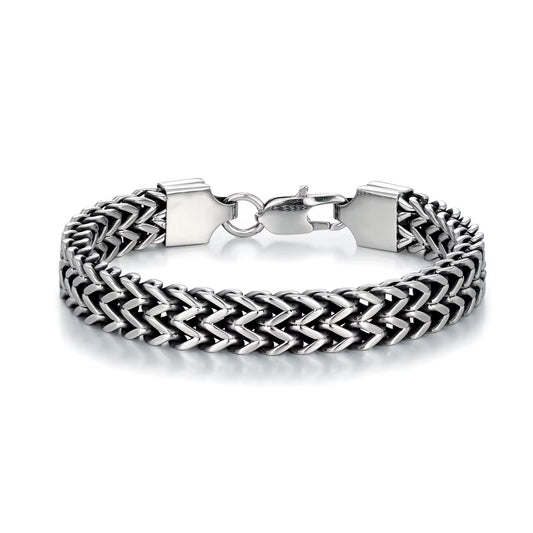 Two row flat woven bracelet