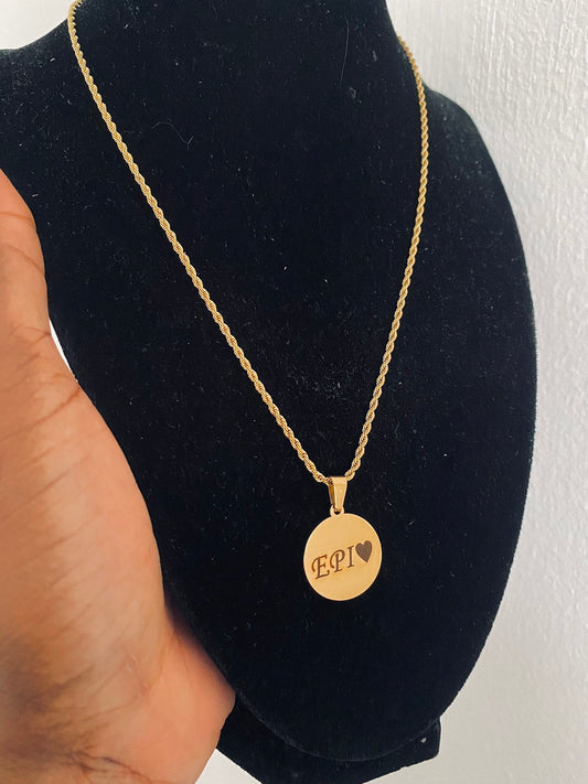 Custom laser engraved necklace